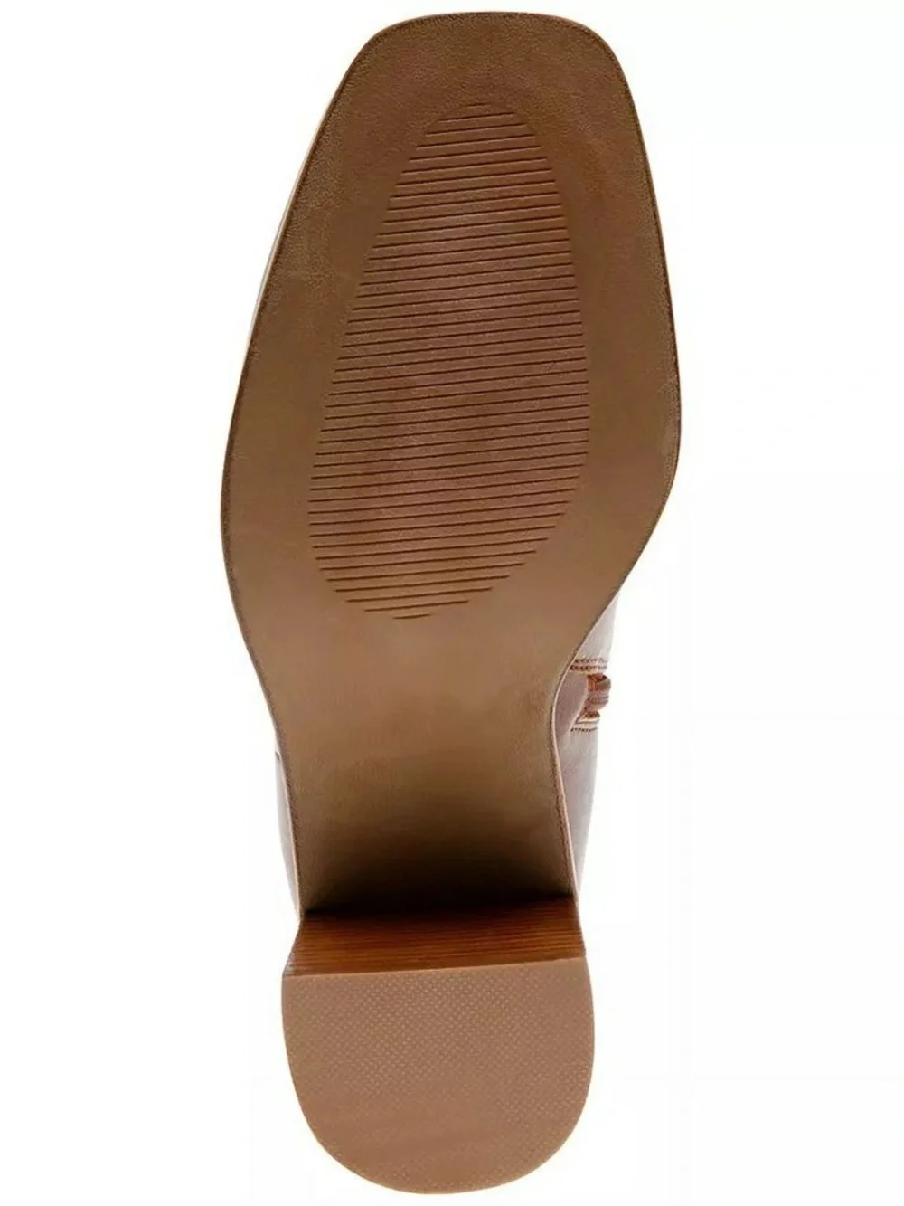 DV by Dolce Vita Cognac Leather Knee Boots with Block Heel - Picture 4 of 4